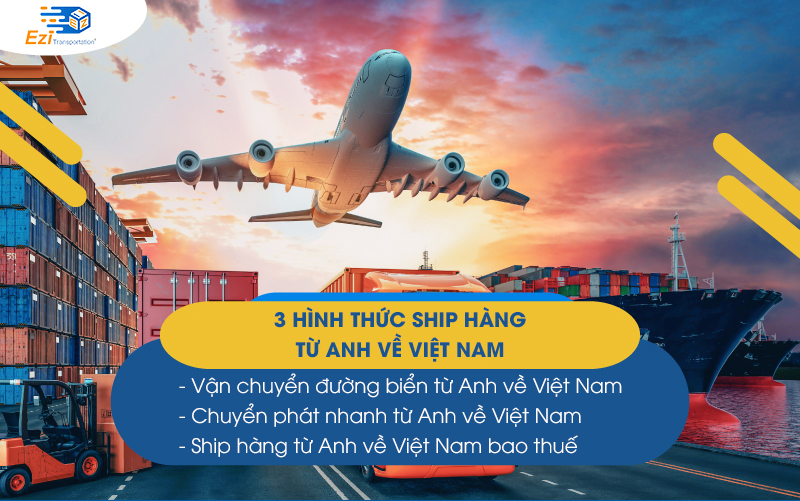 Các hình thức ship hàng từ Anh về Việt Nam