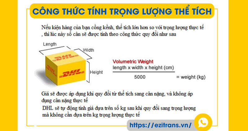 Cách tính trọng lượng thể tích quy đổi