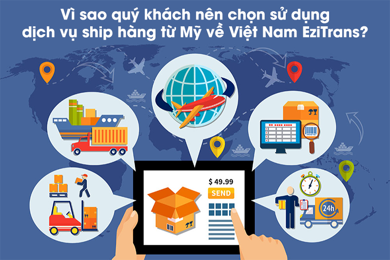 Vì sao quý khách nên sử dụng dịch vụ ship hàng từ Mỹ về Việt Nam tại EziTrans?