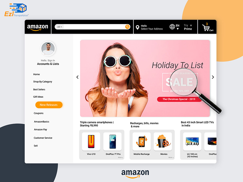 Hệ thống website Amazon toàn cầu