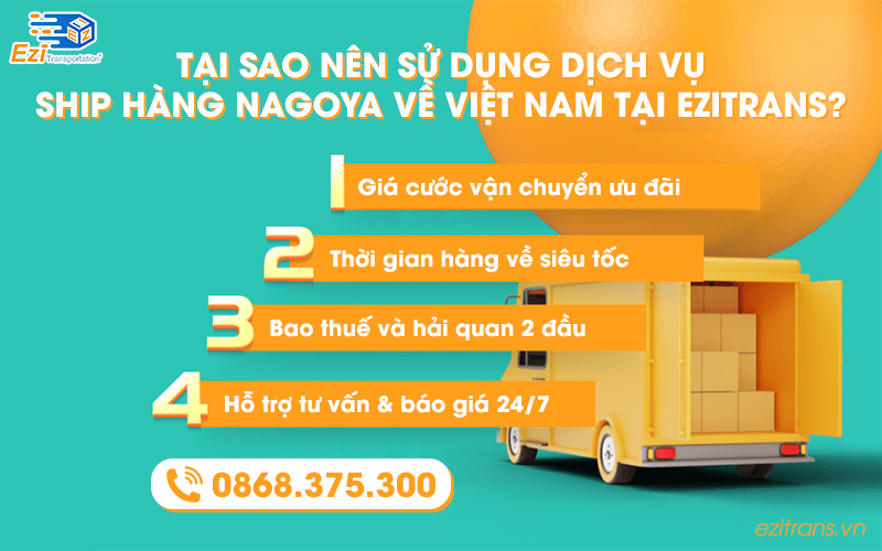 Tại sao nên chọn ship hàng từ Nagoya về Việt Nam tại EziTrans?