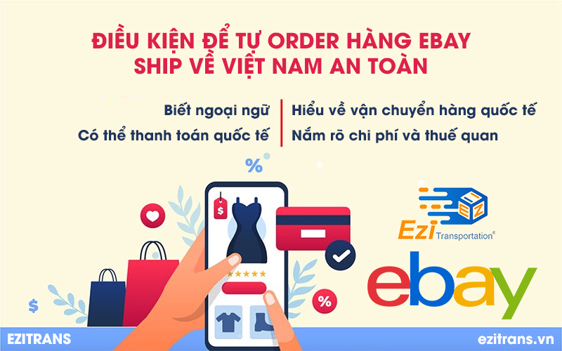 Điều kiện để tự order hàng eBay