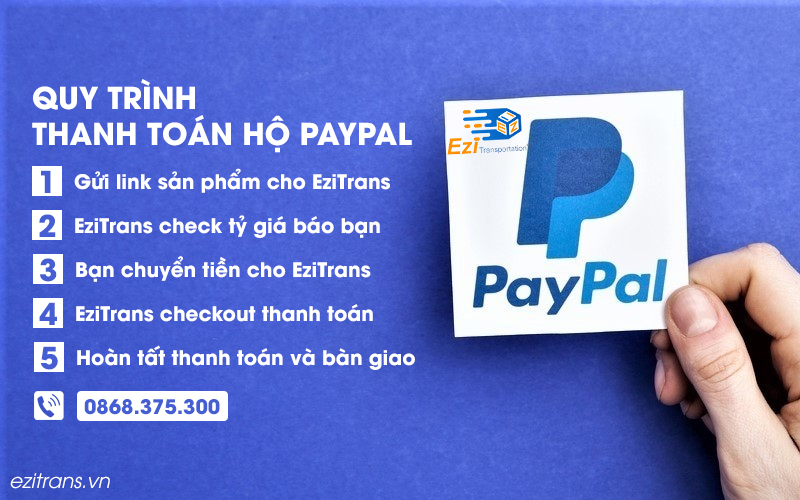 Quy trình thanh toán hộ Paypal tại EziTrans