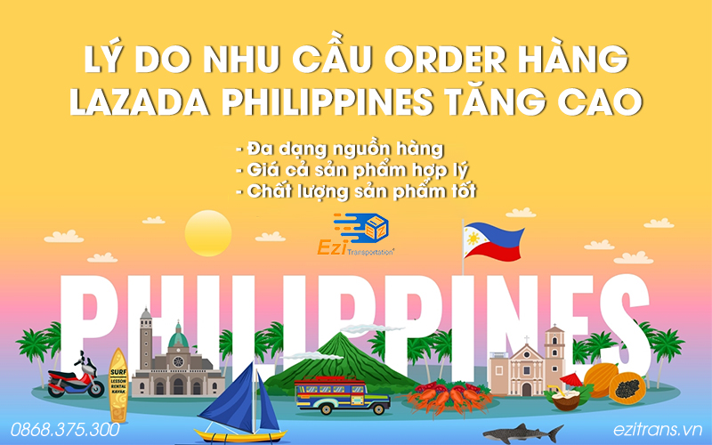 Nhu cầu order hàng Lazada Philippines tăng cao