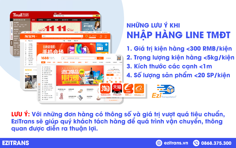 Những lưu ý khi vận chuyển line TMĐT Trung - Việt