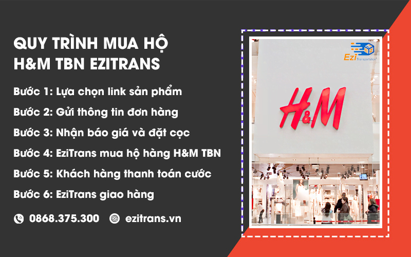 Quy trình mua hộ hàng H&M Tây Ban Nha tại EziTrans