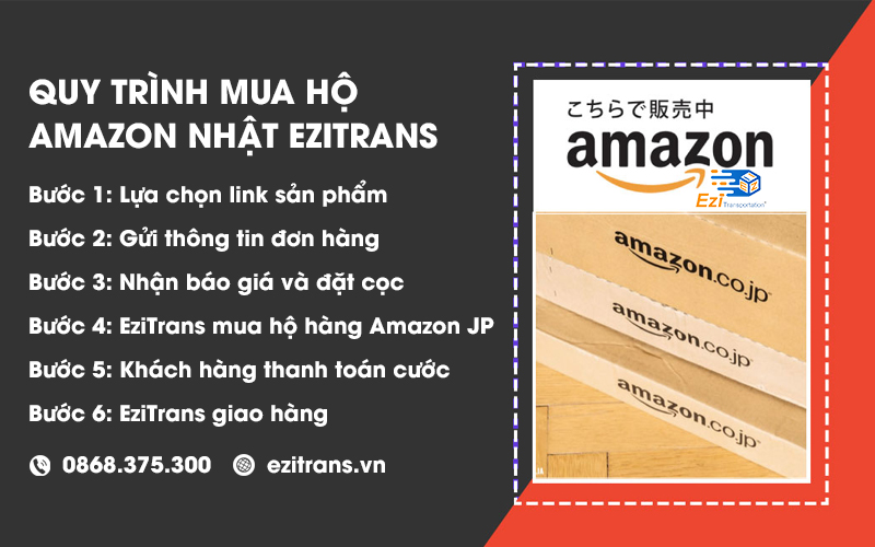 Quy trình mua hộ hàng Amazon Nhật về Việt Nam tại EziTrans