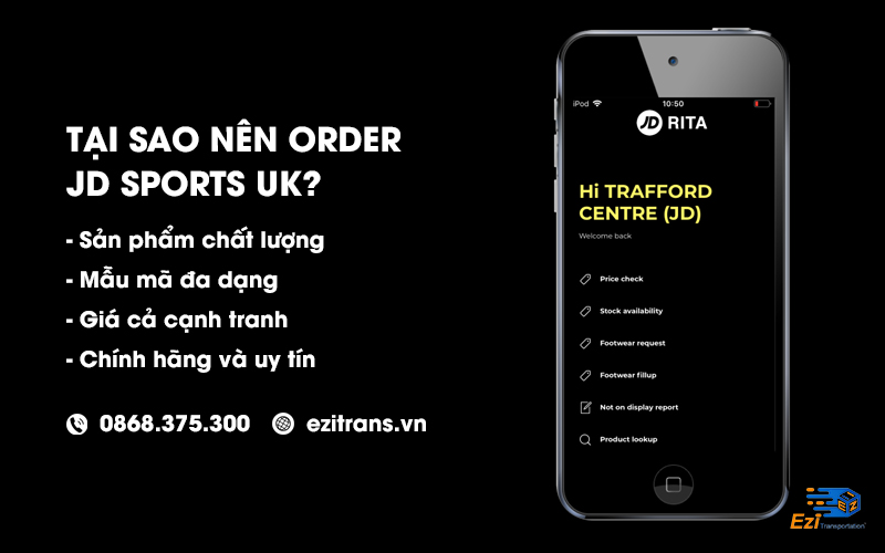 Tại sao nên order hàng trên JD Sports UK?