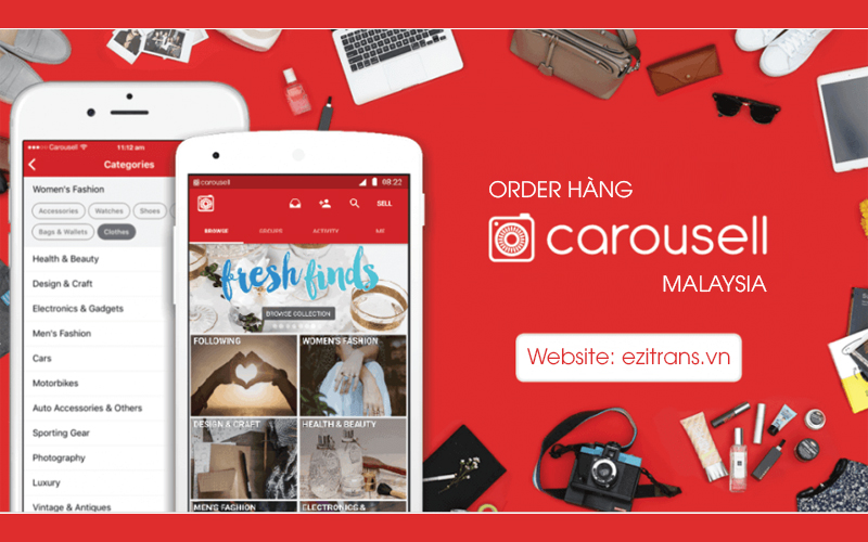 Dịch vụ Order hàng Carousell Malaysia về Việt Nam EziTrans