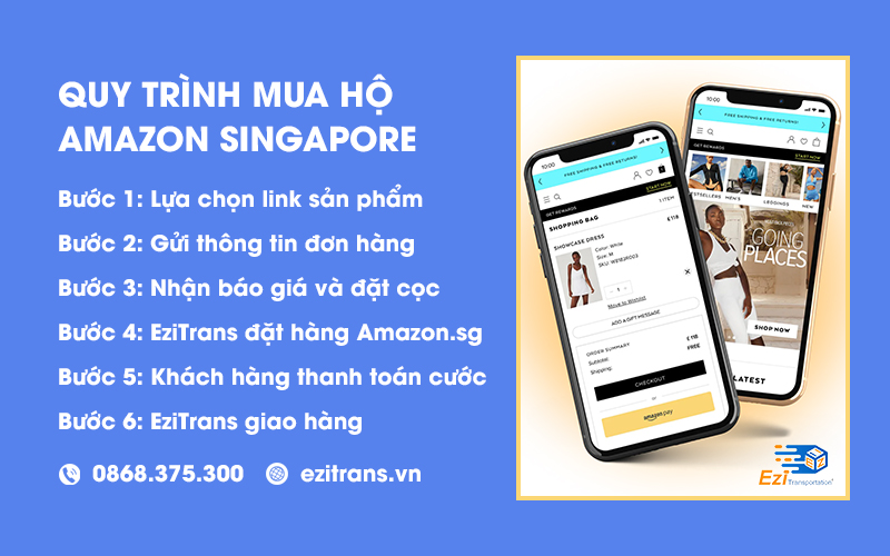 Quy trình mua hộ hàng Amazon Singapore về Việt Nam tại EziTrans