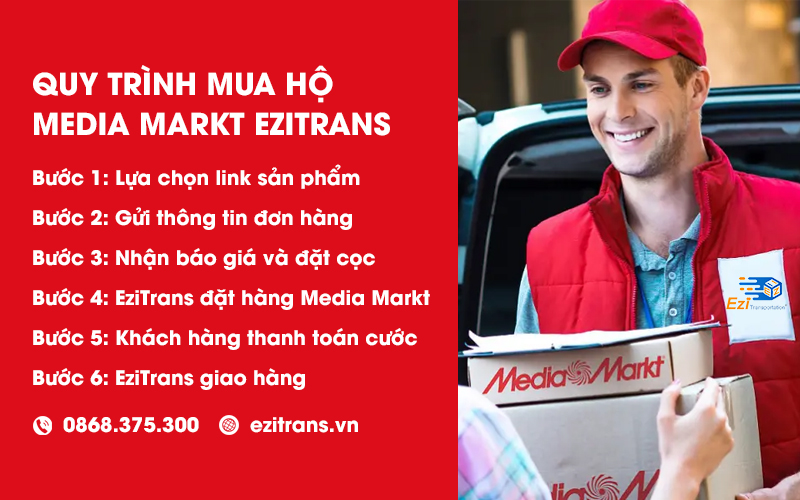 Quy trình mua hộ hàng Media Markt từ Đức về Việt Nam tại EziTrans