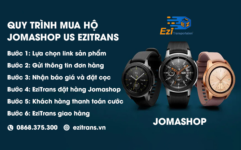 Quy trình order hàng Jomashop từ Mỹ về Việt Nam tại EziTrans