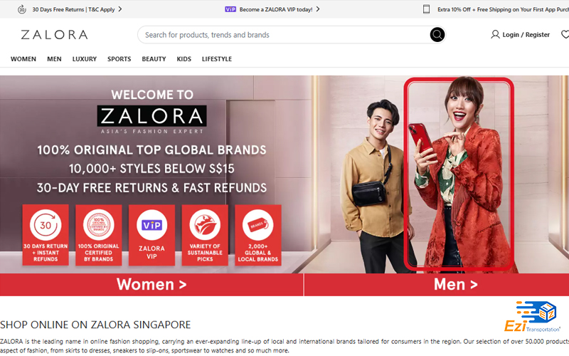 Zalora Singapore là một trang web TMĐT chuyên về thời trang và phong cách sống