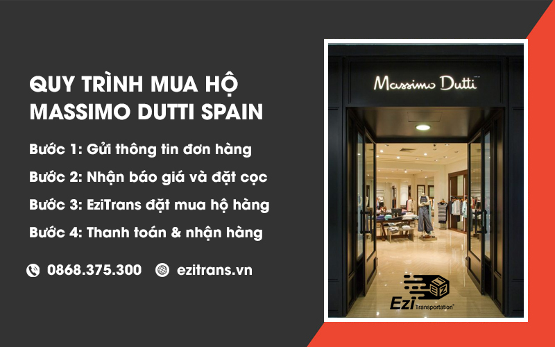 Cách đặt mua hàng Massimo Dutti Tây Ban Nha về Việt Nam tại EziTrans