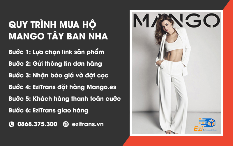 Cách mua hàng trên Mango Tây Ban Nha về Việt Nam