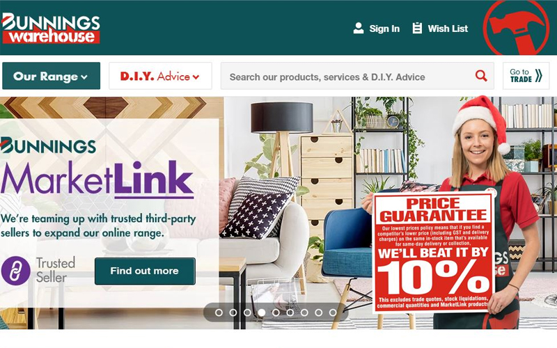 Order hàng Bunnings Warehouse online