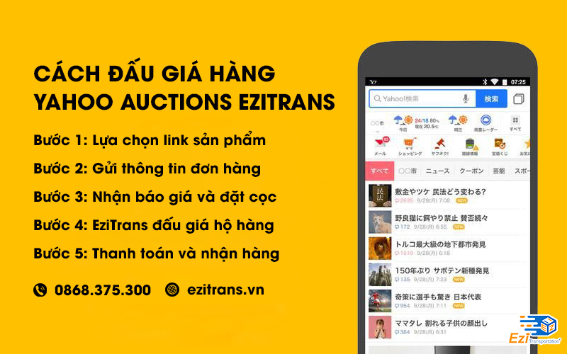 Cách đấu giá Yahoo Auctions Japan tại EziTrans