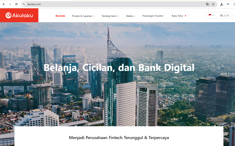 Akulaku là một nền tảng thương mại điện tử nổi tiếng tại Indonesia