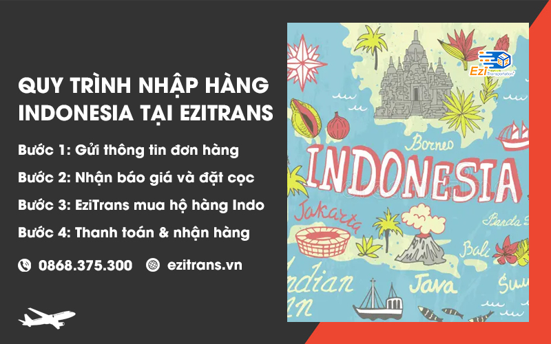 Quy trình nhập hàng Indonesia về Việt Nam tại EziTrans Quy trình nhập hàng Indonesia về Việt Nam tại EziTrans