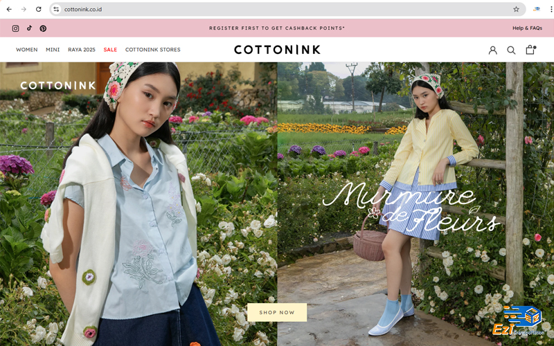 Cotton Ink là một thương hiệu thời trang nổi tiếng đến từ Indonesia Cotton Ink là một thương hiệu thời trang nổi tiếng đến từ Indonesia