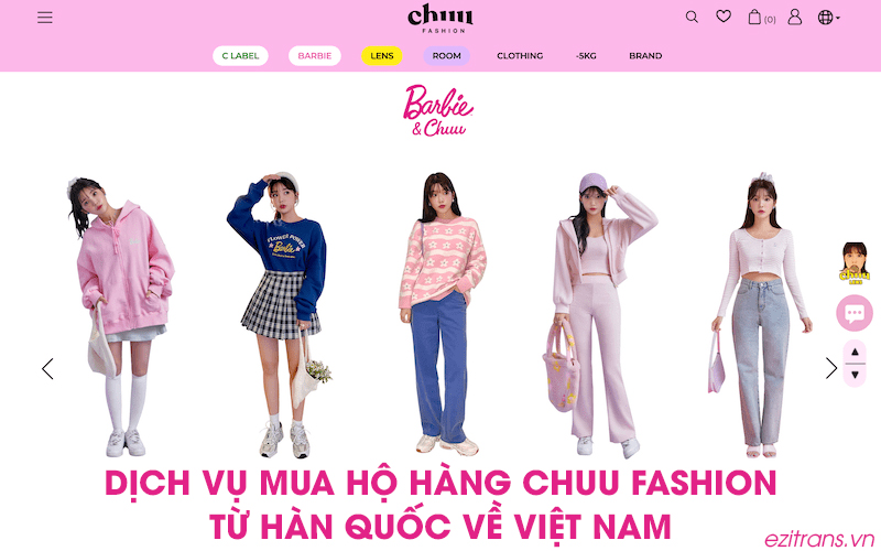 Dịch vụ mua hộ hàng Chuu Fashion từ Hàn Quốc về Việt Nam EziTrans