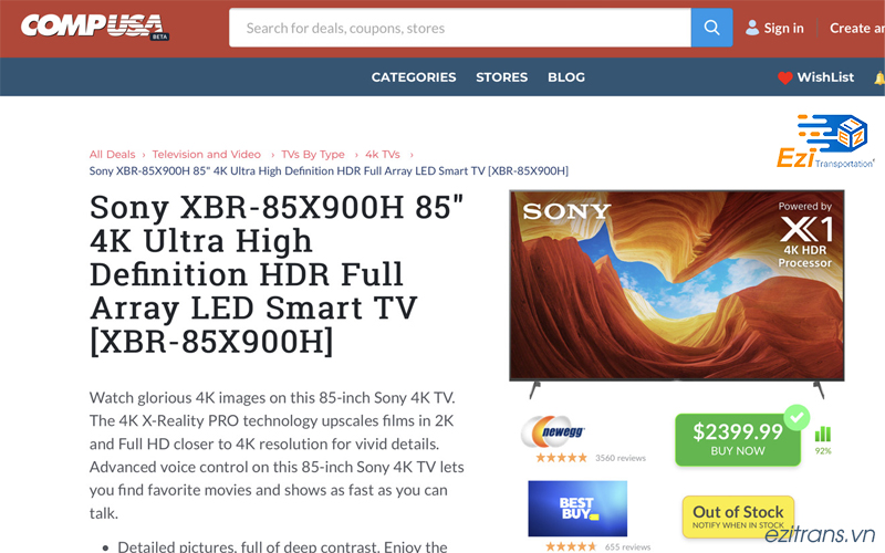 Order hàng CompUSA trên website compusa.com Order hàng CompUSA trên website compusa.com