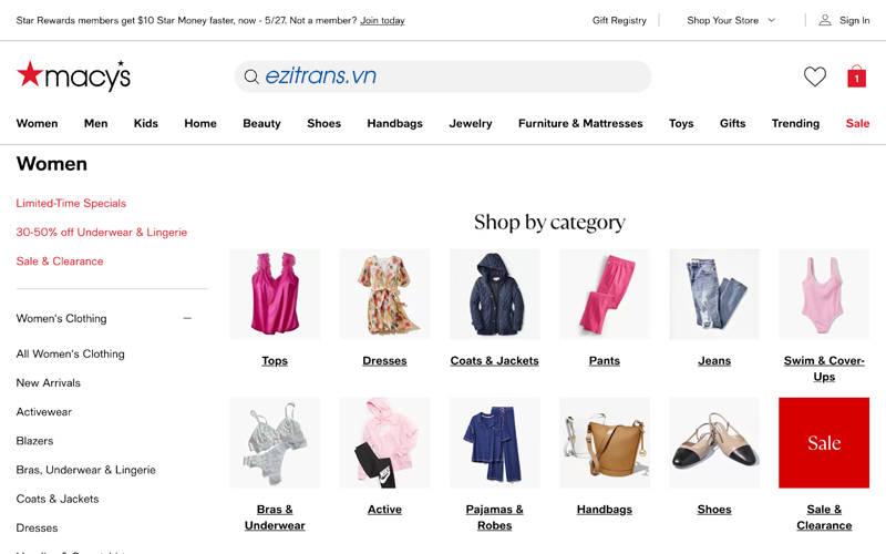 Những khó khăn khi order hàng Macy's về Việt Nam Những khó khăn khi order hàng Macy's về Việt Nam