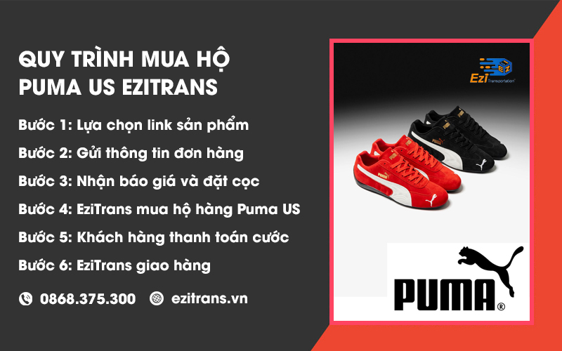 Quy trình mua hộ hàng Puma Mỹ về Việt Nam tại EziTrans