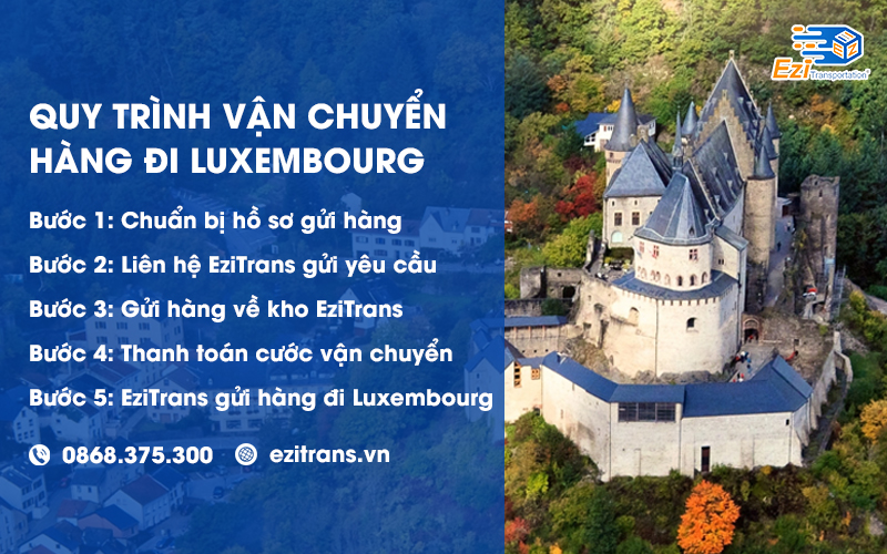 Quy trình vận chuyển hàng đi Luxembourg tại EziTrans