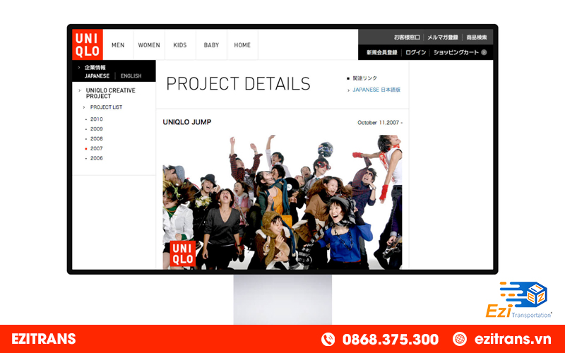 Quy trình order hàng Uniqlo Nhật Bản về Việt Nam tại EziTrans