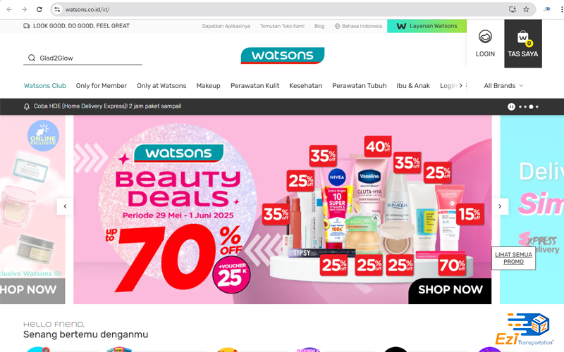 Order hàng Watsons Indonesia mang lại nhiều lợi ích hấp dẫn