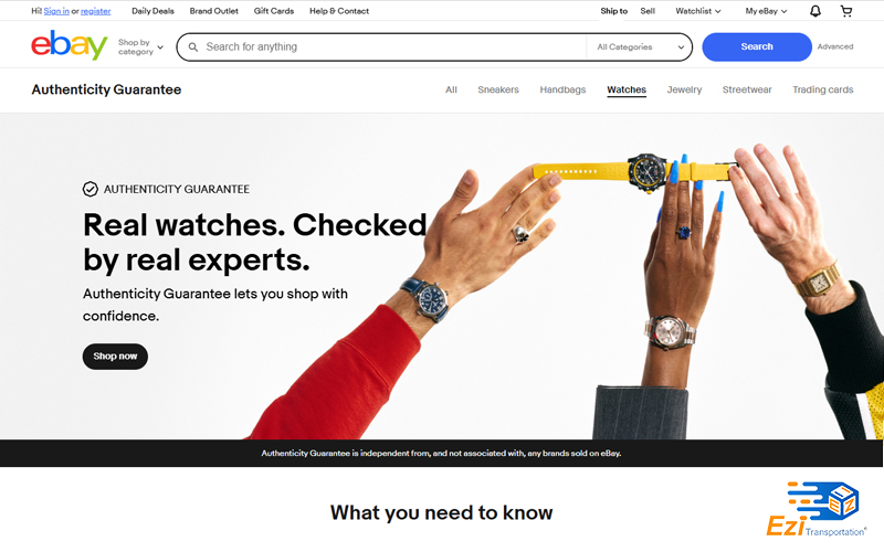 Mua đồng hồ trên eBay Mỹ sẽ được check chính hãng