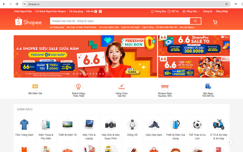 Shopee là kênh mua sắm online nổi tiếng nhất Việt Nam