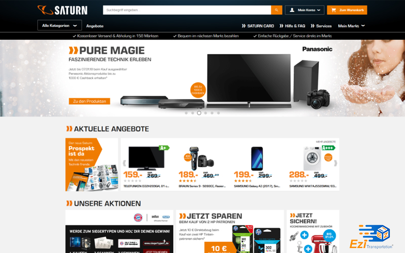 Saturn.de là trang web bán đồ điện tử đồ công nghệ nổi tiếng tại Đức