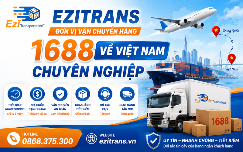 EziTrans - Đơn vị vận chuyển hàng 1688 chuyên nghiệp EziTrans - Đơn vị vận chuyển hàng 1688 chuyên nghiệp