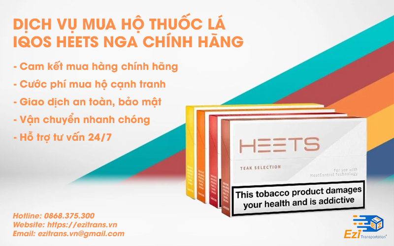 Dịch vụ mua hộ thuốc lá IQOS Heets Nga chính hãng về Việt Nam uy tín EziTrans