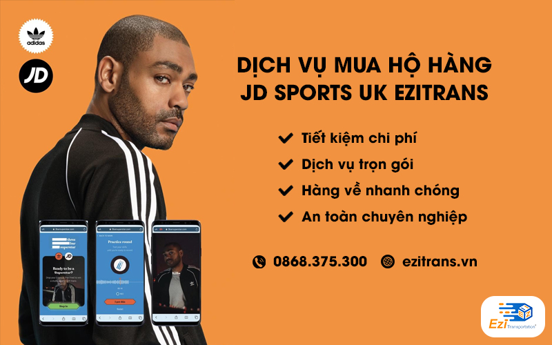 Dịch vụ mua hộ hàng JD Sports UK giá rẻ tại EziTrans