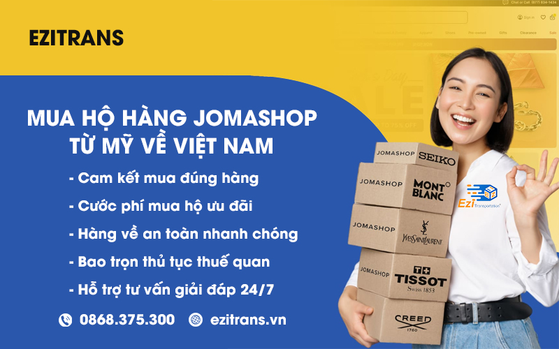 Dịch vụ mua hộ hàng Jomashop từ Mỹ về Việt Nam uy tín