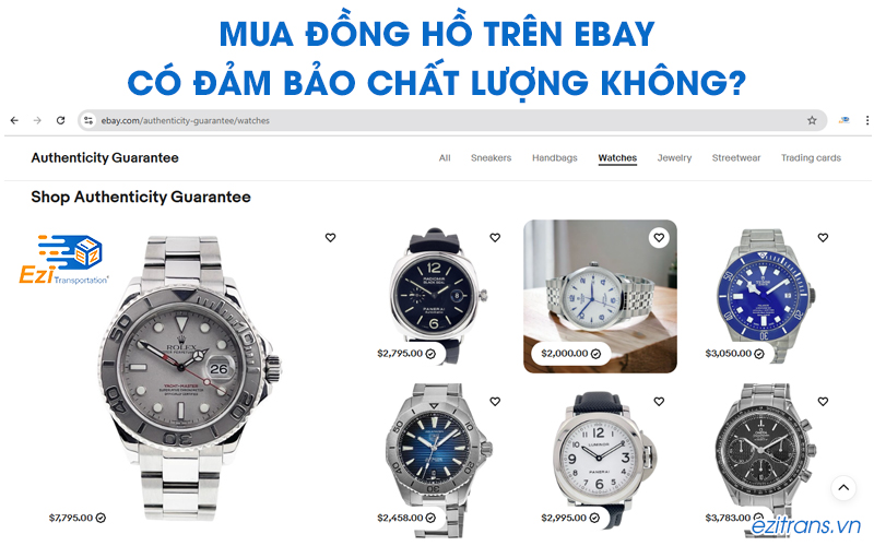 Mua đồng hồ trên eBay có đảm bảo chất lượng không?
