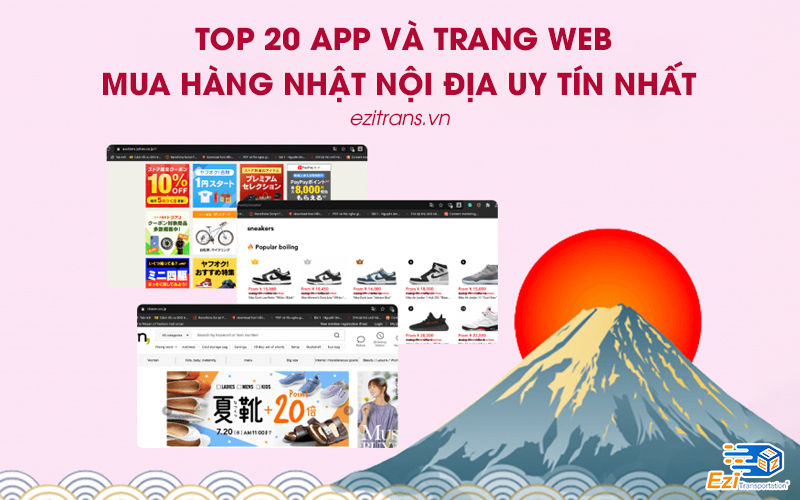 Top 20 App và trang web mua hàng Nhật nội địa uy tín nhất